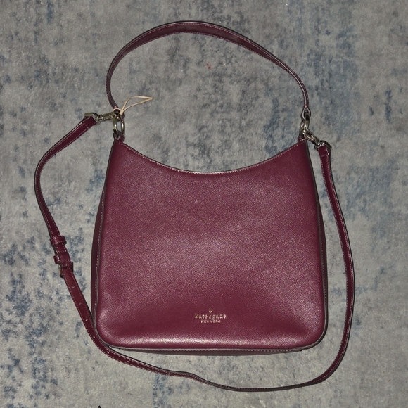 kate spade Handbags - Kate Spade Perry Wine Shoulder Bag with Removable Strap